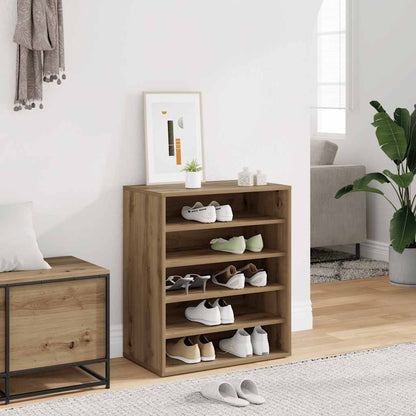 Shoe Cabinet Artisan Oak 60x35x70 cm Engineered Wood