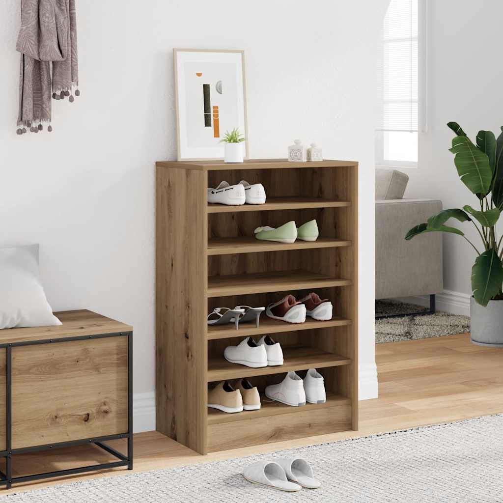 Shoe Cabinet Artisan Oak 60x35x92 cm Engineered Wood