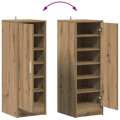 Shoe Cabinet Artisan Oak 32x35x92 cm Engineered Wood