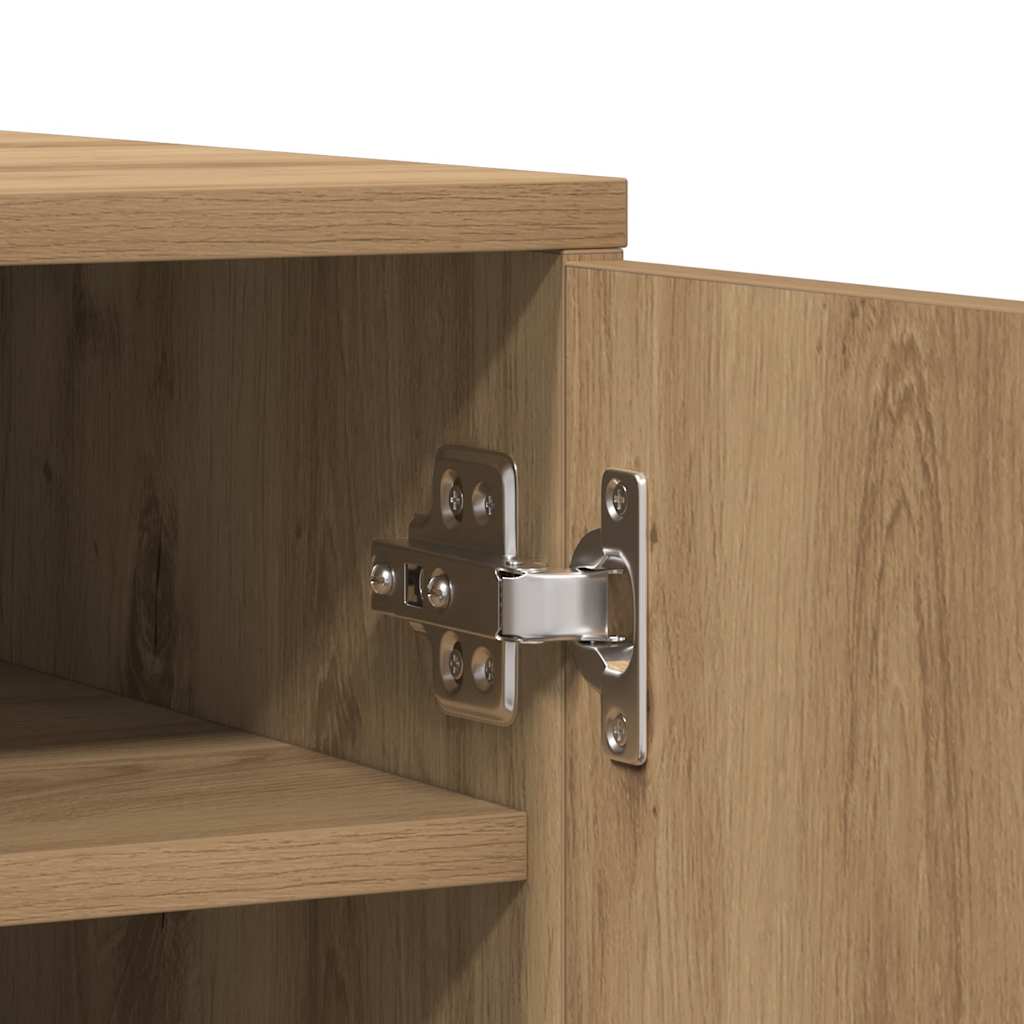 Shoe Cabinet Artisan Oak 32x35x92 cm Engineered Wood