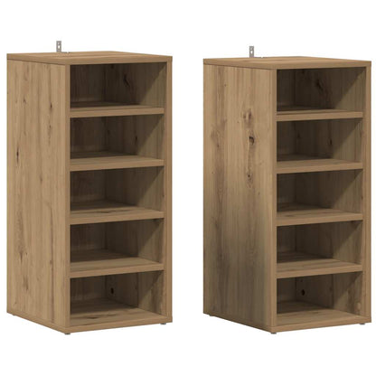 Shoe Cabinets 2 pcs Artisan Oak 32x35x70 cm Engineered Wood