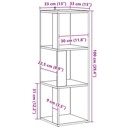 Corner Cabinet Artisan Oak 33x33x100 cm Engineered Wood