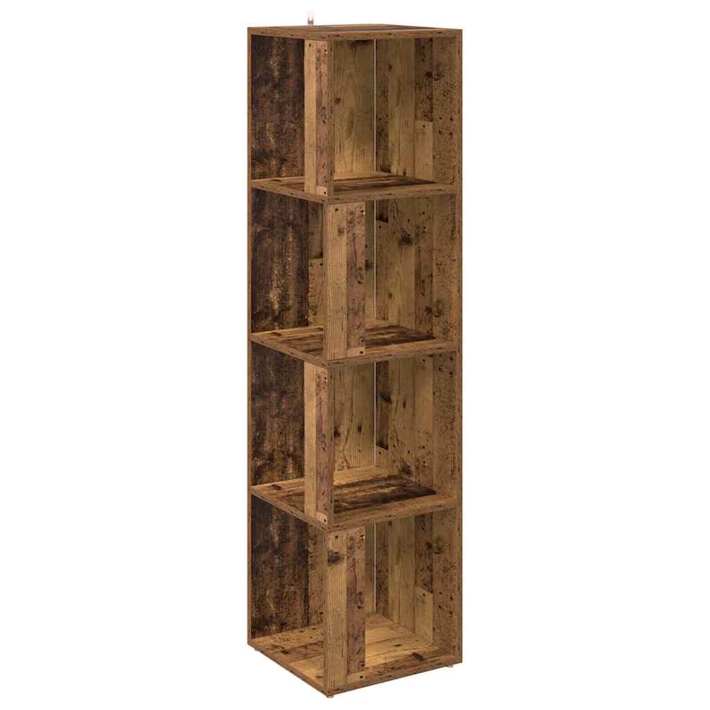 Corner Cabinet Old Wood 33x33x132 cm Engineered Wood