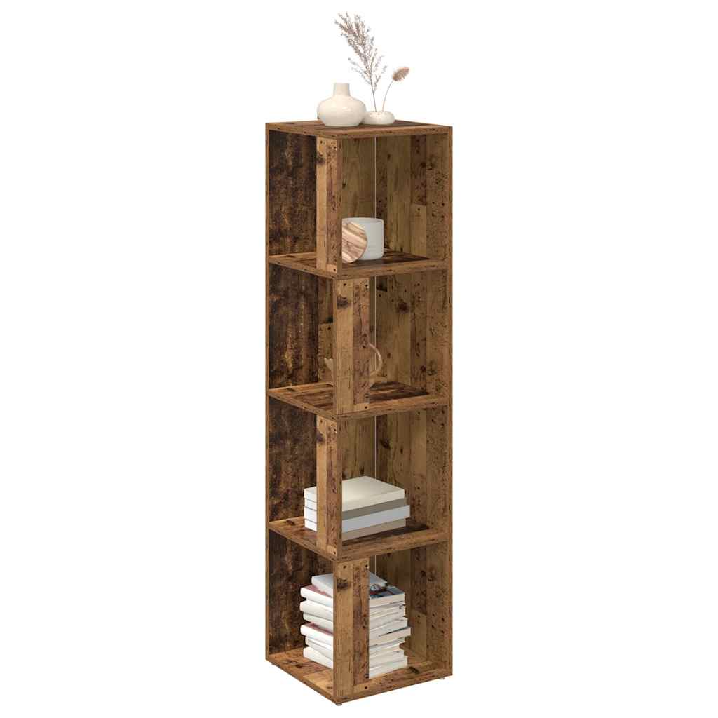 Corner Cabinet Old Wood 33x33x132 cm Engineered Wood