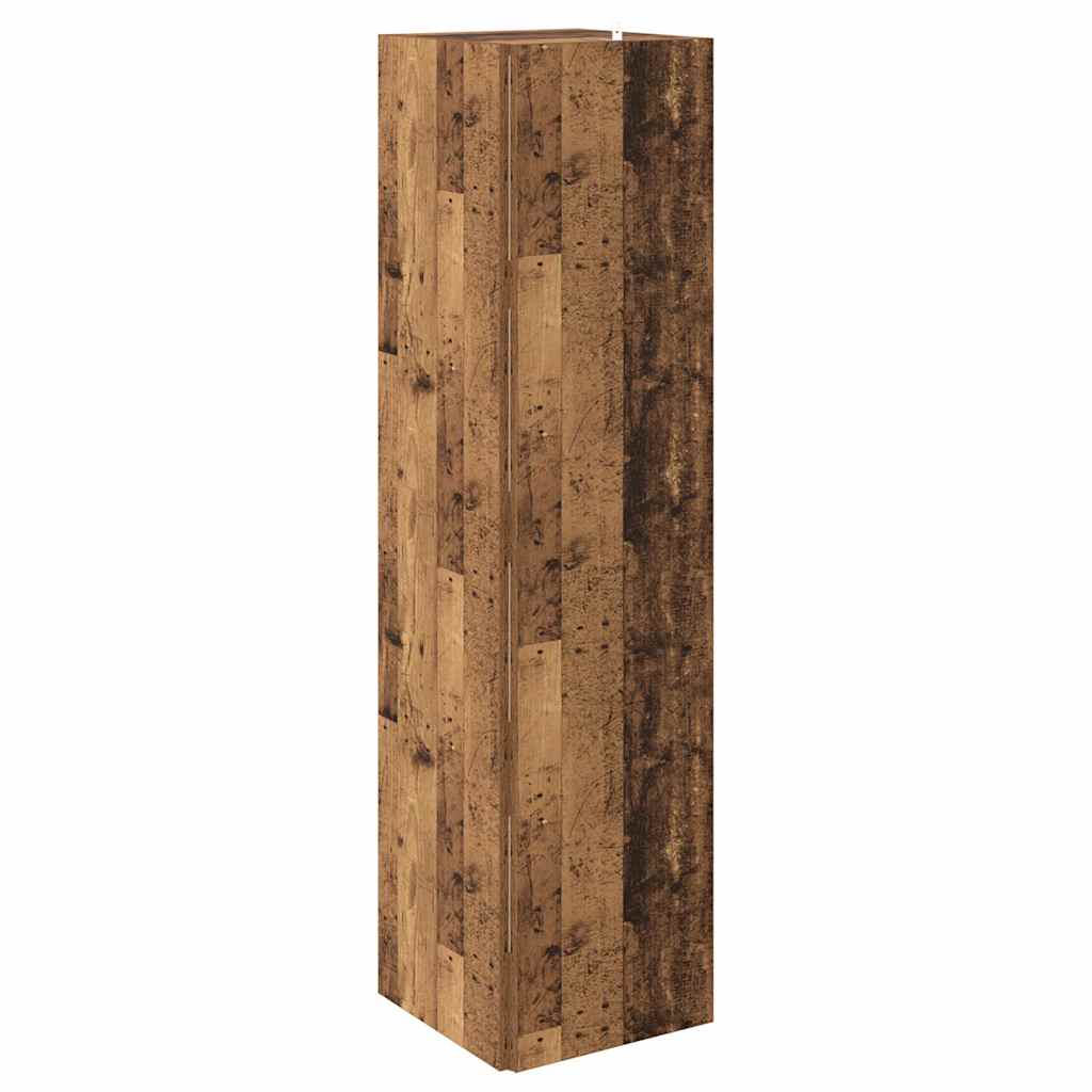 Corner Cabinet Old Wood 33x33x132 cm Engineered Wood