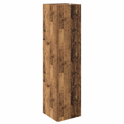 Corner Cabinet Old Wood 33x33x132 cm Engineered Wood
