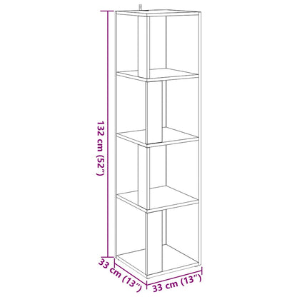 Corner Cabinet Old Wood 33x33x132 cm Engineered Wood