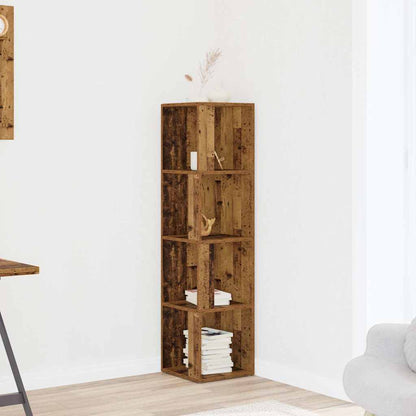 Corner Cabinet Old Wood 33x33x132 cm Engineered Wood