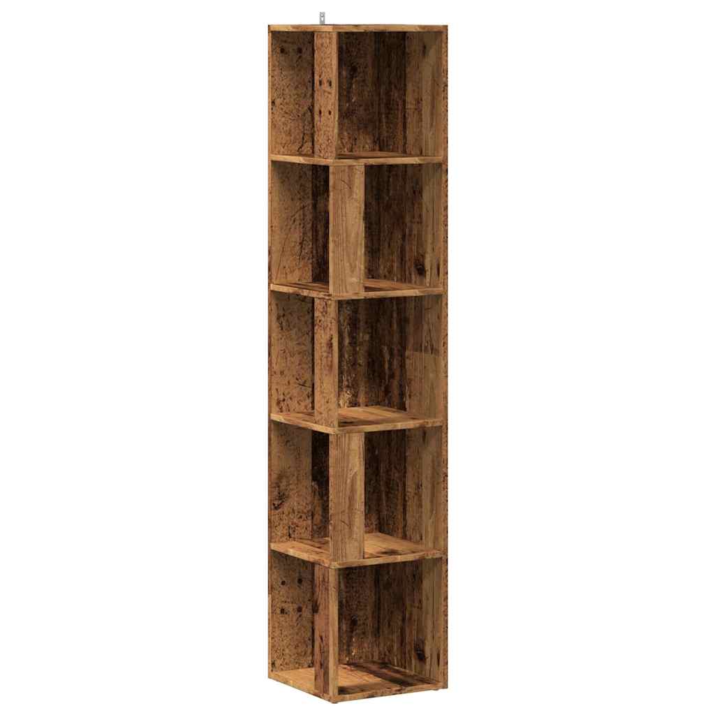 Corner Cabinet Old Wood 33x33x165 cm Engineered Wood
