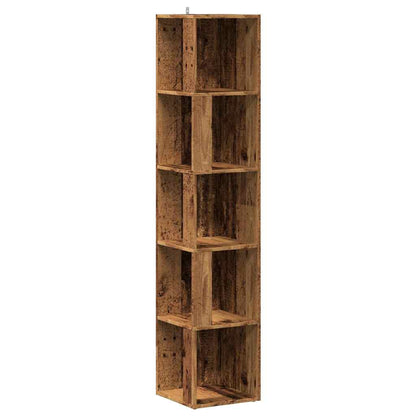 Corner Cabinet Old Wood 33x33x165 cm Engineered Wood