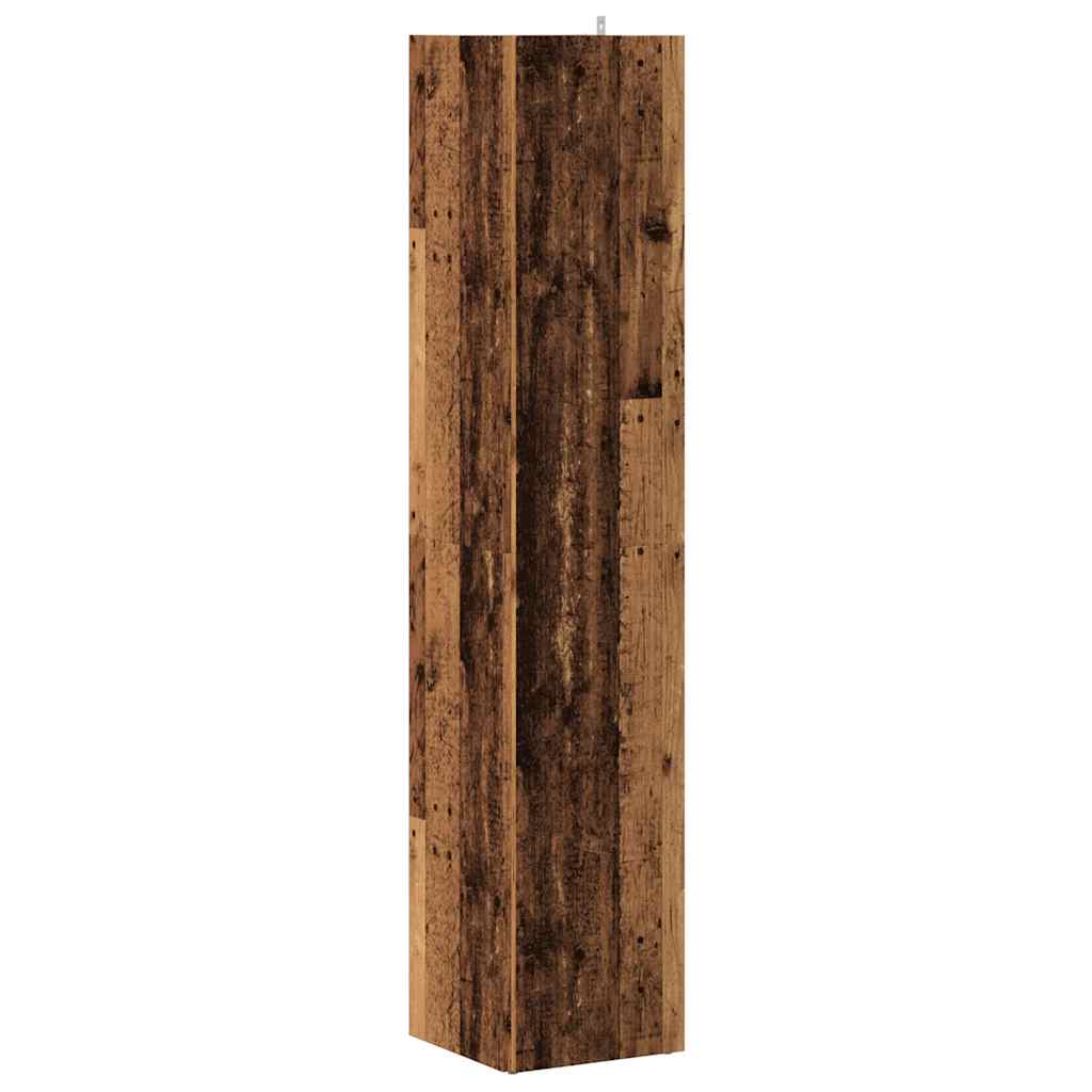Corner Cabinet Old Wood 33x33x165 cm Engineered Wood