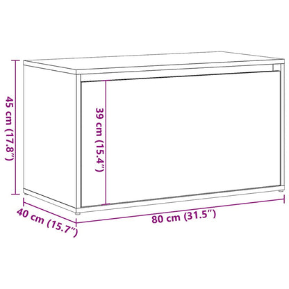 Hall Bench 80x40x45 cm Old Wood Engineered Wood