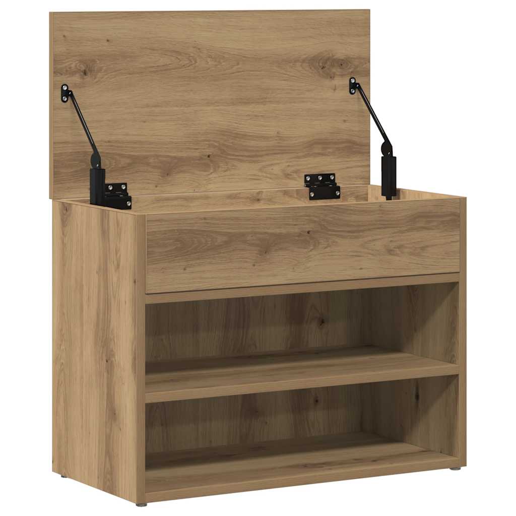 Shoe Bench Artisan Oak 60x30x45 cm Engineered Wood