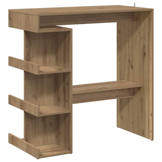 Bar Table with Storage Rack Artisan Oak 100x48x101.5 cm