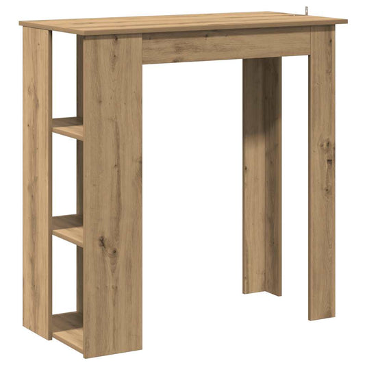 Bar Table with Shelf Artisan Oak 102x50x103.5cm Engineered Wood