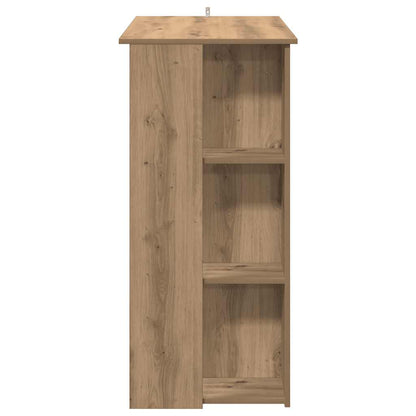 Bar Table with Shelf Artisan Oak 102x50x103.5 cm Engineered Wood
