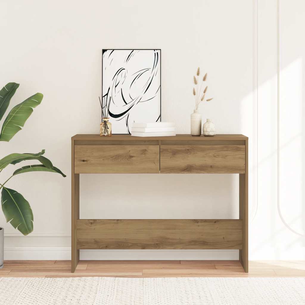 Console Table Artisan Oak 100x35x76.5 cm Engineered Wood