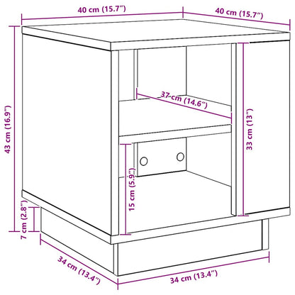 Coffee Table Artisan Oak 40x40x43 cm Engineered Wood