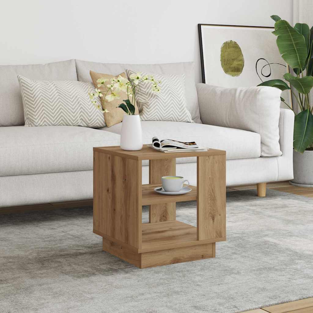 Coffee Table Artisan Oak 40x40x43 cm Engineered Wood