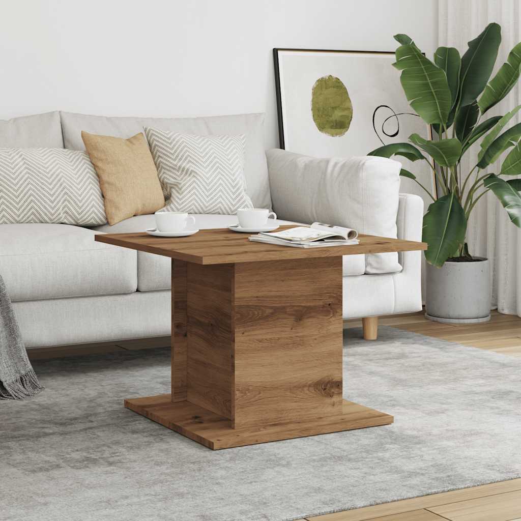 Coffee Table Artisan Oak 55,5x55,5x40 cm Engineered Wood