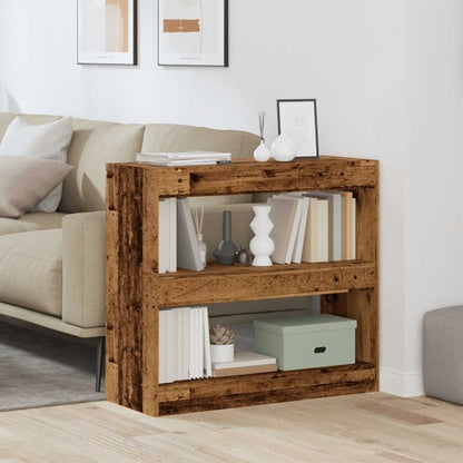 Book Cabinet/Room Divider Old Wood 80x30x72 cm