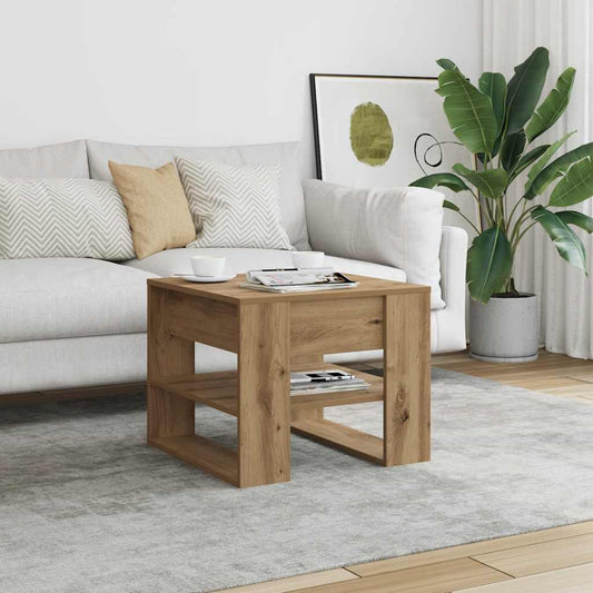Coffee Table Artisan Oak 55.5x55x45 cm Engineered Wood