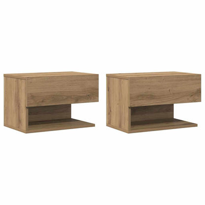 Wall-mounted Bedside Cabinets 2 pcs Artisian Oak