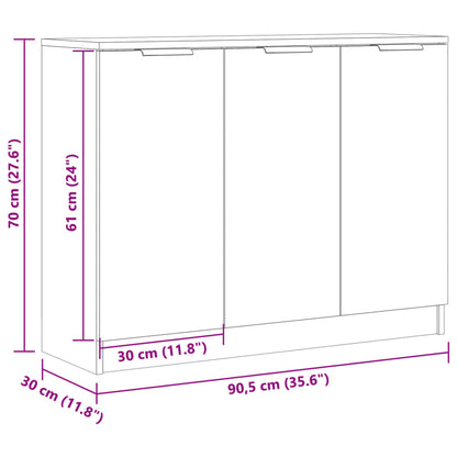 Sideboard Old Wood 90.5x30x70 cm Engineered Wood