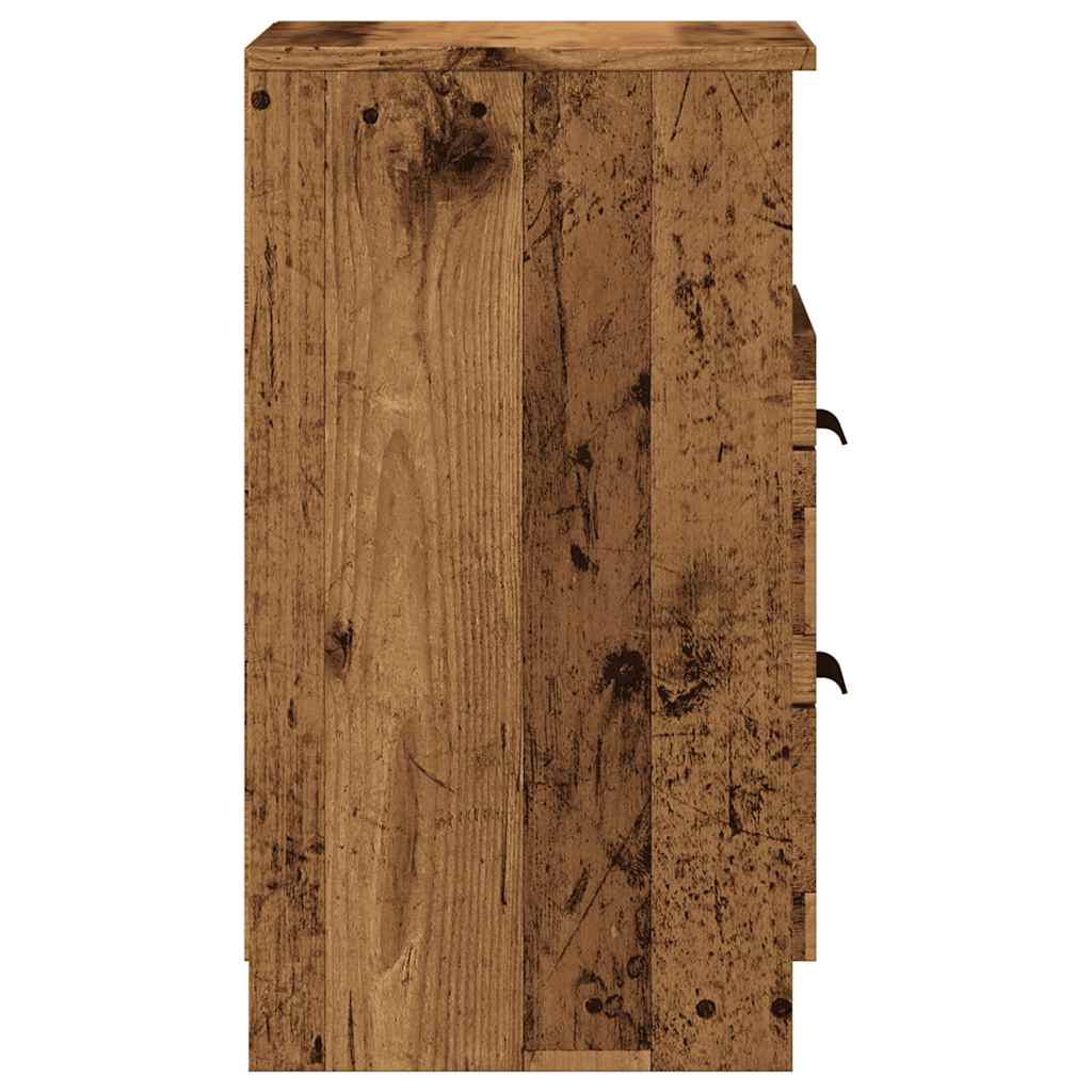 Bedside Cabinets 2 pcs Old Wood 40x36x65 cm Engineered Wood