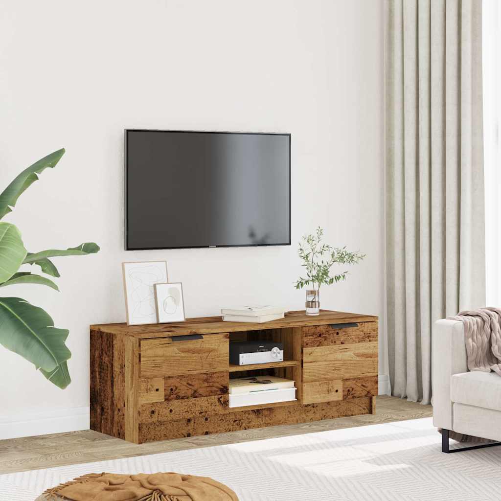 TV Cabinet Old Wood 102x35x36,5 cm Engineered Wood