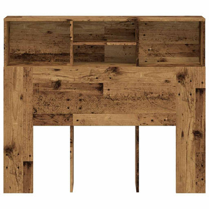 Headboard Cabinet Old Wood 120x19x103.5 cm Engineered Wood