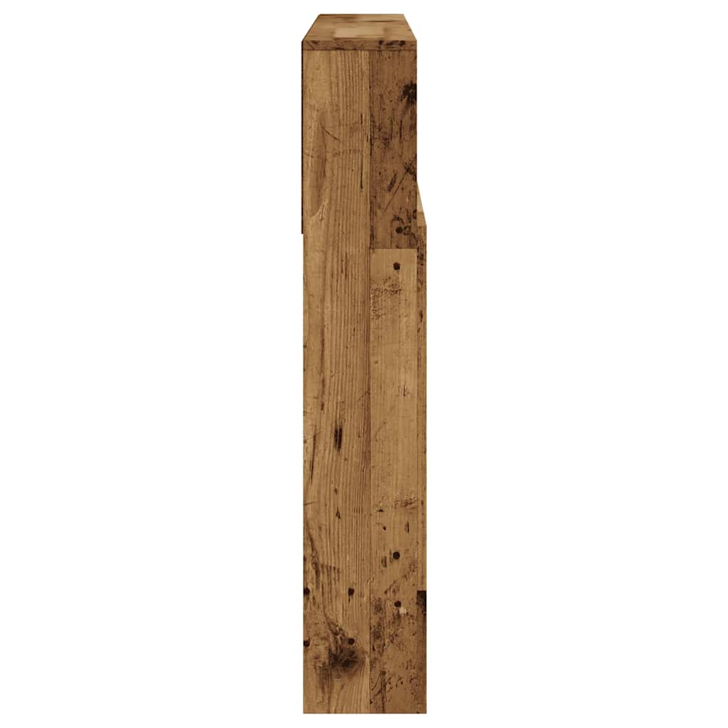 Headboard Cabinet Old Wood 120x19x103.5 cm Engineered Wood
