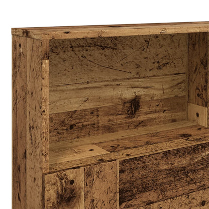 Headboard Cabinet Old Wood 160x19x103.5 cm Engineered Wood