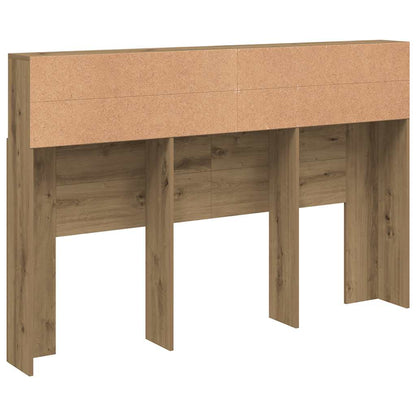 Headboard Cabinet Artisan Oak 160x19x103.5 cm Engineered Wood