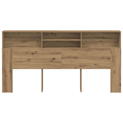 Headboard Cabinet Artisian Oak 200x19x103.5 cm Engineered Wood