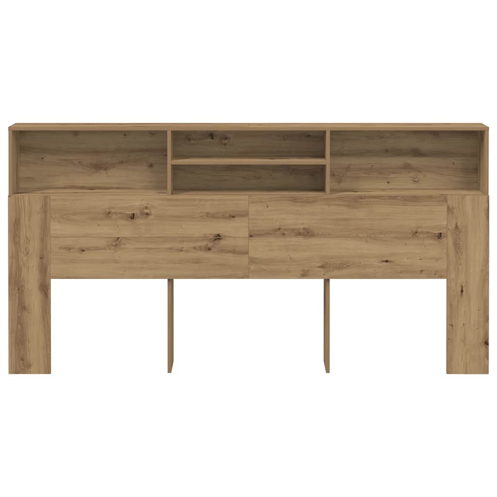 Headboard Cabinet Artisian Oak 200x19x103,5 cm Engineered Wood