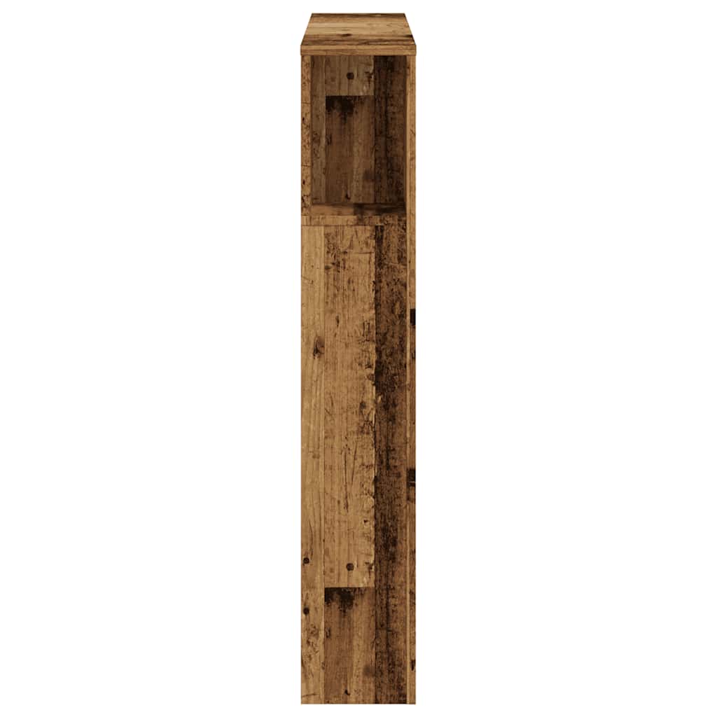 Headboard Cabinet Old Wood 100x18.5x102.5 cm Engineered Wood