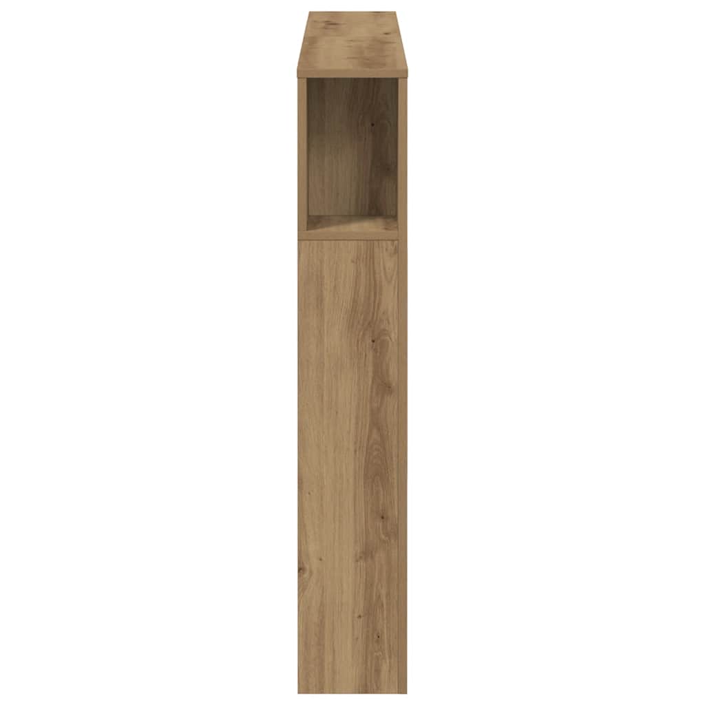 Headboard Cabinet Artisan Oak 120x19x104.5 cm Engineered Wood
