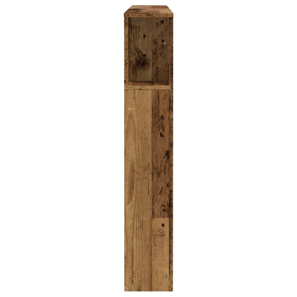 Headboard Cabinet Old Wood 140x18.5x102.5 cm Engineered Wood