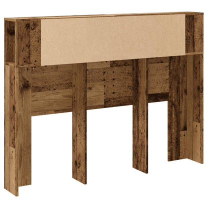 Headboard Cabinet Old Wood 140x18.5x102.5 cm Engineered Wood