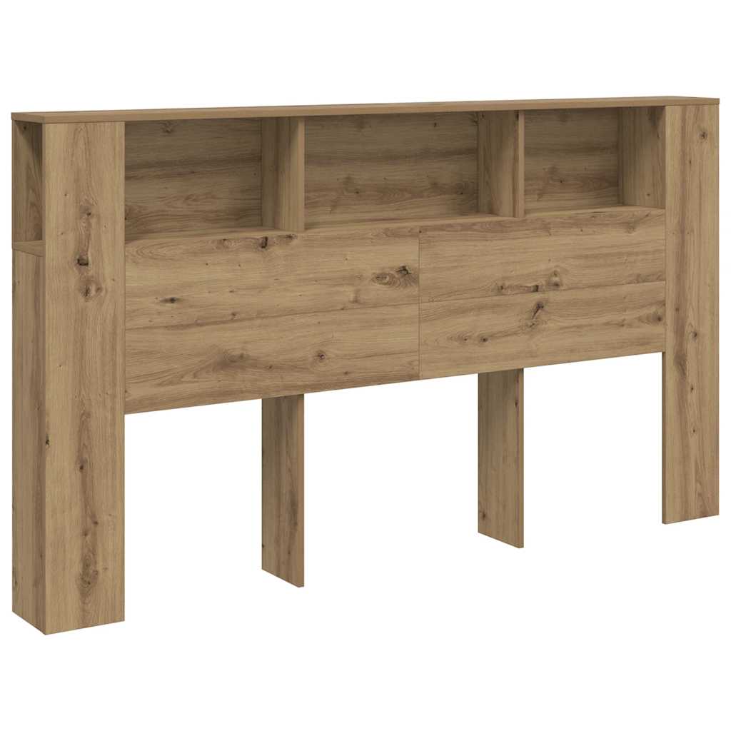 Headboard Cabinet Artisian Oak 180x18.5x102.5cm Engineered Wood