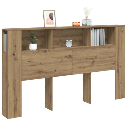 Headboard Cabinet Artisian Oak 180x18.5x102.5 cm Engineered Wood