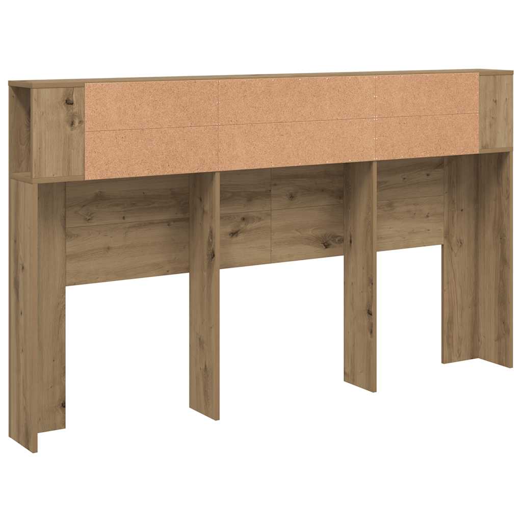 Headboard Cabinet Artisian Oak 180x18.5x102.5 cm Engineered Wood
