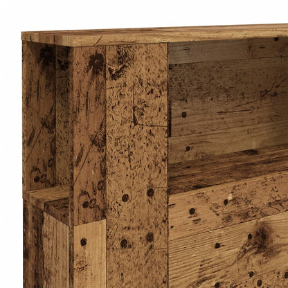 Headboard Cabinet Old Wood 200x18.5x102.5 cm Engineered Wood