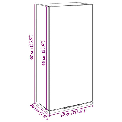 Wall-mounted Bathroom Cabinet Artisan Oak 32x20x67 cm