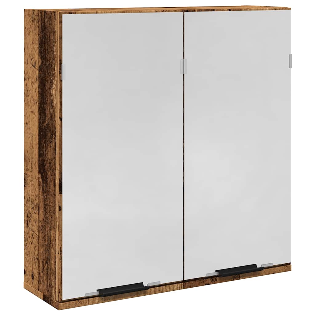 Bathroom Mirror Cabinet Old Wood 64x20x66,5 cm Engineered Wood