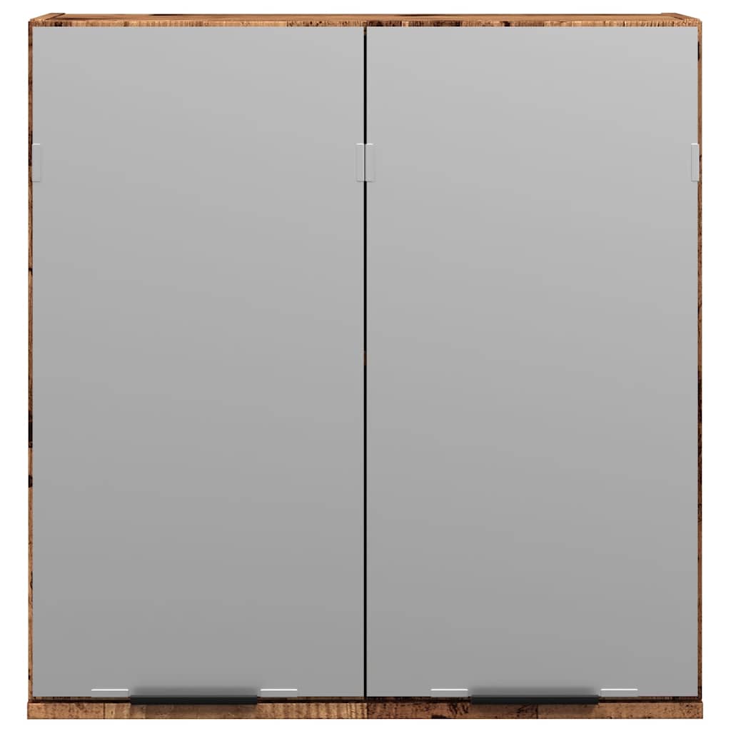 Bathroom Mirror Cabinet Old Wood 64x20x66,5 cm Engineered Wood