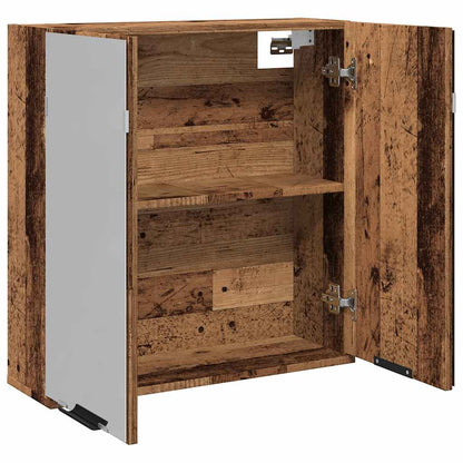 Bathroom Mirror Cabinet Old Wood 64x20x66,5 cm Engineered Wood