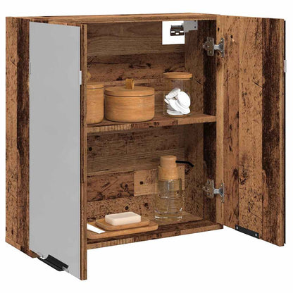 Bathroom Mirror Cabinet Old Wood 64x20x66,5 cm Engineered Wood