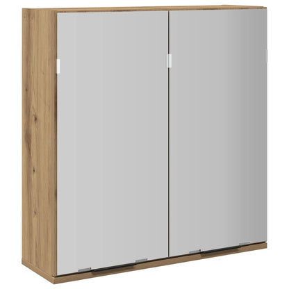 Bathroom Mirror Cabinet Artisan Oak 64x20x66.5 cm Engineered Wood